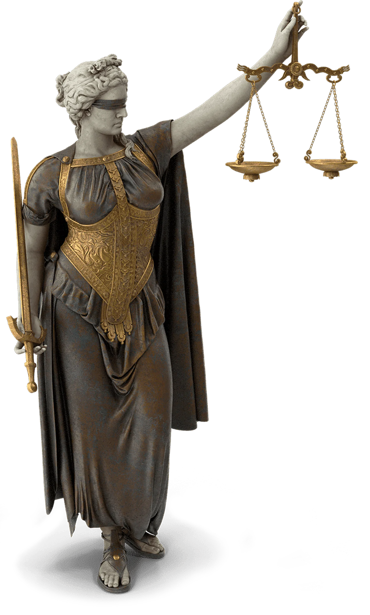 Estátua da Justiça representando a advocacia